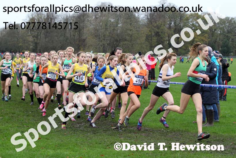 Girls under-15s, British Athletics Liverpool Cross Challenge, Sefton Park, Liverpool. Photo: David T. Hewitson/Sports for All Pics